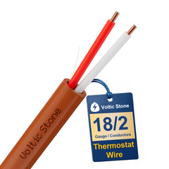 VOLTIC STONE 18/2 Brown Thermostat Wire — CMR Riser Rated, Pure Copper, ETL Listed
 image 1