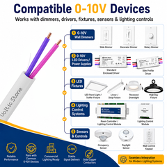 VOLTIC STONE 18/2 LED Dimming Control Cable — CL3P Plenum Rated, 0-10V, Pure Copper, NEMA 100-2021
 image 7