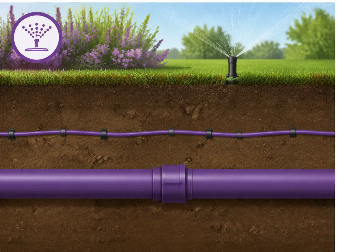 Purple tracer wire for reclaimed water and irrigation locating