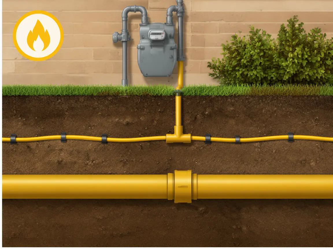 Yellow tracer wire for gas line locating